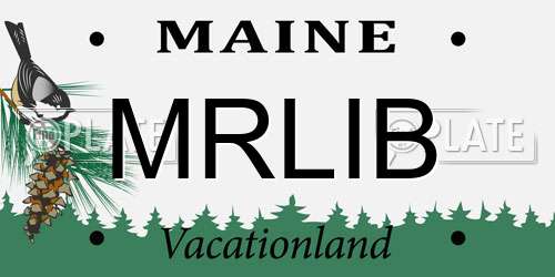 MRLIB Maine License Plate