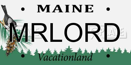 MRLORD Maine License Plate