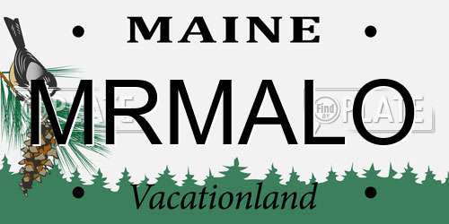 MRMALO Maine License Plate