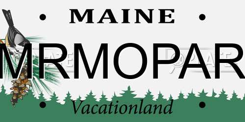 MRMOPAR Maine License Plate
