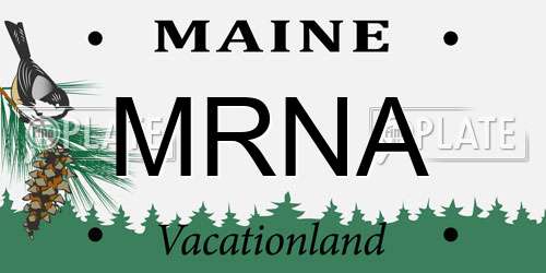 MRNA Maine License Plate
