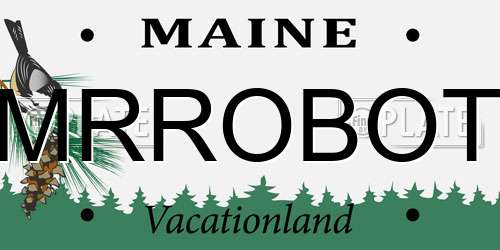 MRROBOT Maine License Plate