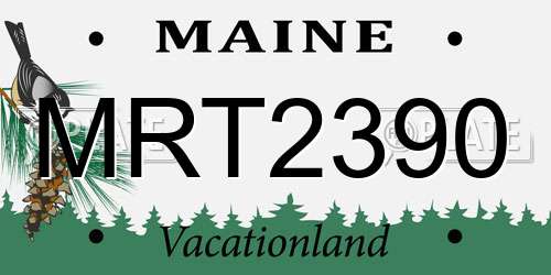 MRT2390 Maine License Plate