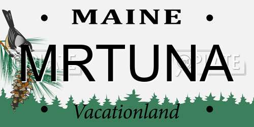 MRTUNA Maine License Plate