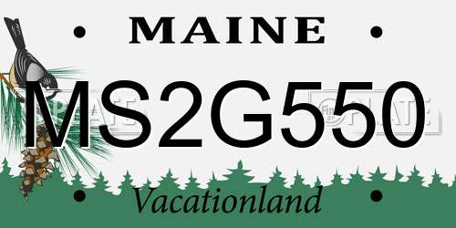 MS2G550 Maine License Plate