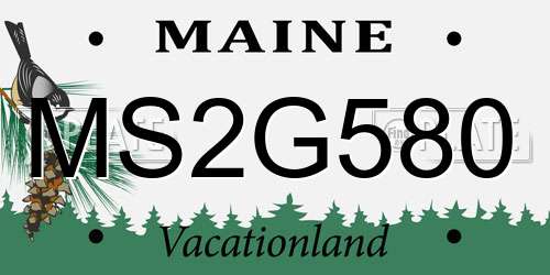 MS2G580 Maine License Plate