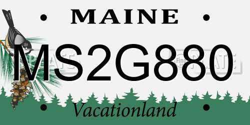 MS2G880 Maine License Plate