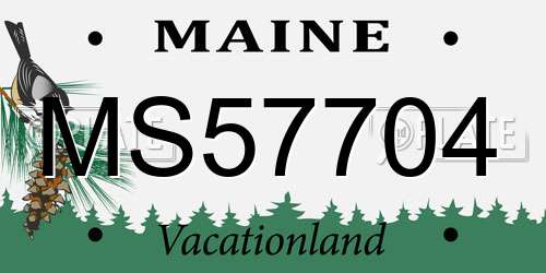 MS57704 Maine License Plate