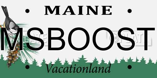 MSBOOST Maine License Plate