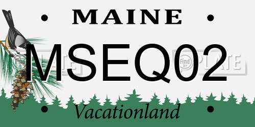 MSEQ02 Maine License Plate