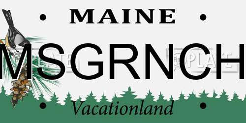 MSGRNCH Maine License Plate