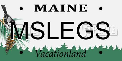 MSLEGS Maine License Plate