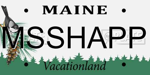 MSSHAPP Maine License Plate
