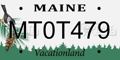 MT0T479 Maine License Plate