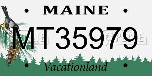 MT35979 Maine License Plate