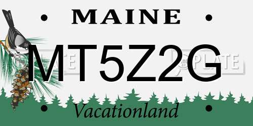 MT5Z2G Maine License Plate