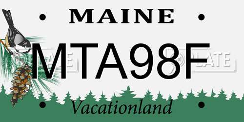 MTA98F Maine License Plate