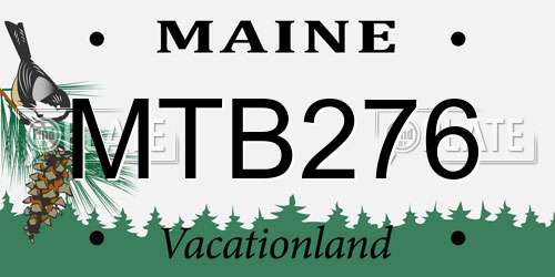 MTB276 Maine License Plate