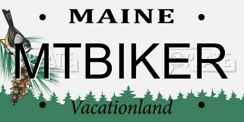 MTBIKER Maine License Plate