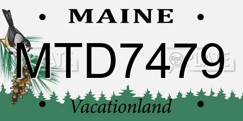 MTD7479 Maine License Plate