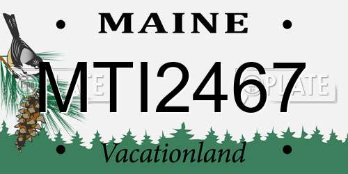 MTI2467 Maine License Plate