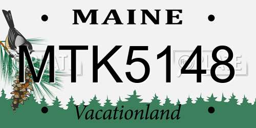 MTK5148 Maine License Plate