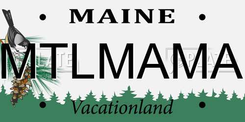 MTLMAMA Maine License Plate