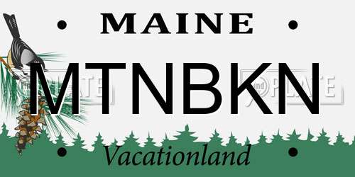 MTNBKN Maine License Plate