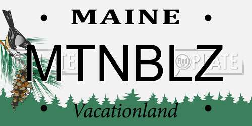 MTNBLZ Maine License Plate