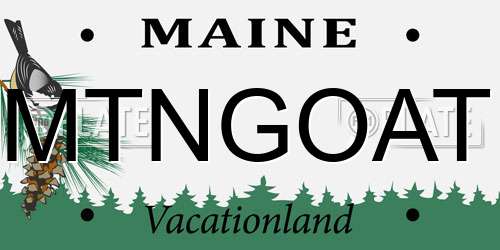 MTNGOAT Maine License Plate