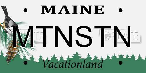 MTNSTN Maine License Plate