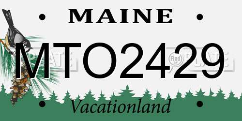 MTO2429 Maine License Plate