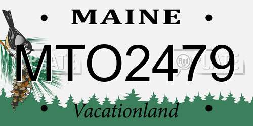 MTO2479 Maine License Plate