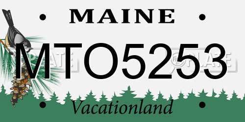 MTO5253 Maine License Plate