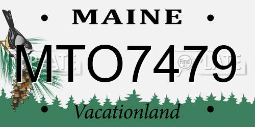 MTO7479 Maine License Plate