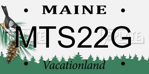 MTS22G Maine License Plate