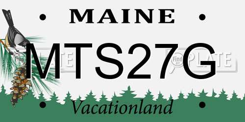 MTS27G Maine License Plate