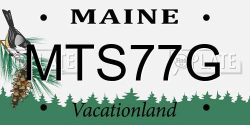 MTS77G Maine License Plate