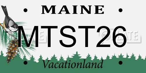 MTST26 Maine License Plate