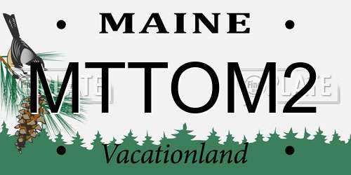 MTTOM2 Maine License Plate