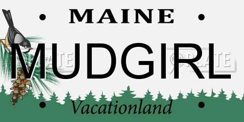 MUDGIRL Maine License Plate