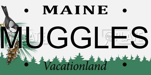 MUGGLES Maine License Plate