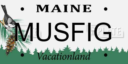 MUSFIG Maine License Plate