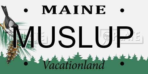MUSLUP Maine License Plate