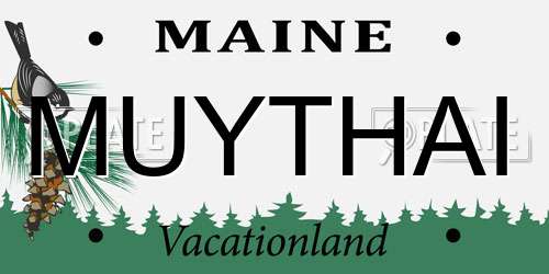 MUYTHAI Maine License Plate