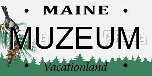 MUZEUM Maine License Plate
