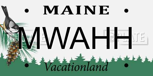 MWAHH Maine License Plate