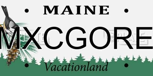MXCGORE Maine License Plate