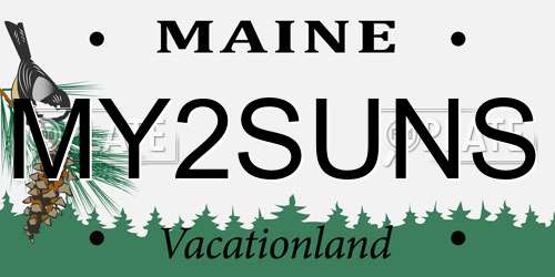 MY2SUNS Maine License Plate