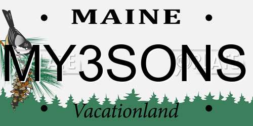MY3SONS Maine License Plate